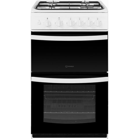 Indesit Gas Freestanding Double Cooker: 50cm - ID5G00KMW/UK